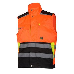 Custom 100% Polyester Hi-Vis <b>Men's</b> Reflective Safety <b>Vest</b> Multi-Pockets Breathable Workwear for Construction Fluorescent - Product Image 5