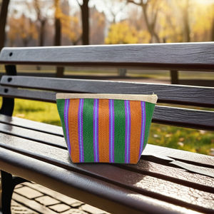 RTS S-Saint B-Barth Striped Zip-Up Clutch Neoprene for <b>Toiletry</b> <b>Bag</b> Unisex Hanging Makeup Cosmetic <b>Bag</b> for Women - Product Image 3