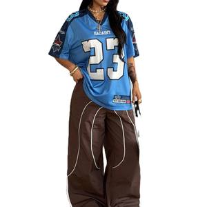 Camiseta Deportiva Extra Grande para Mujer, Estilo Urbano, con Número 23, Transpirable, Informal, Inspirada en el Fútbol Americano - Product Image 1