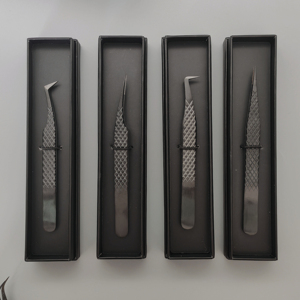 Pinzas Aplicadoras de Pestañas Profesionales Kaamir, Antimagnéticas, Punta Suave de 10 mm, Acero Inoxidable, Mango Cómodo, Alta Calidad - Product Image 5