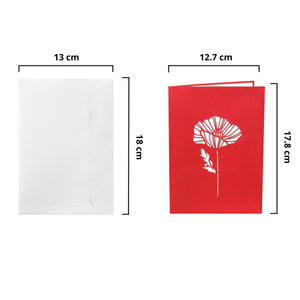 Carte découpée au laser avec motif floral, carte pop-up 3D, Saint-Valentin 2024, carte de vœux 3D, art populaire, artisanat, carte de vœux faite à la main 3D - Product Image 2