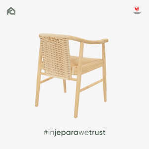 Fauteuil en rotin et bois de frêne de luxe, style moderne, pour café, restaurant, balcon, terrasse, fabriqué en Indonésie - Product Image 3