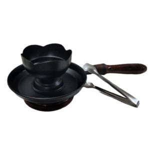Luxury Black Metal Burner with Wooden Handle Eco-Friendly Anti-Odour Incense Holder for Sandalwood & Charcoal - Product Image 3