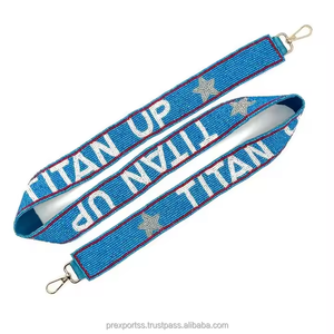 Titan Custom Logo Handmade Vintage Beaded Adjustable <b>Bag</b> Hanger <b>Strap</b> for Crossbody <b>Bag</b> <b>Replacement</b> Purse Accessory Gameday - Product Image 1