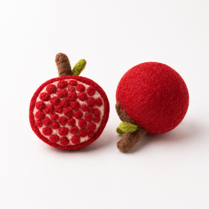 Handmade Felt & <b>Wool</b> Pomegranate Educational Decorative Toys for Kids 3-6 Years - Product Image 4
