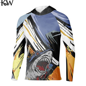 Chemises à capuche de pêche unisexes 100% polyester UPF 50+ Protection UV Manches longues Cache-cou Randonnée Masque anti-humidité Chasse - Product Image 4