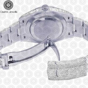 Reloj de Lujo Charm_Jewells para Mujer, Acero Inoxidable, Esfera Redonda de 36 mm, Cristal de Zafiro, Movimiento de Cuarzo Analógico, Cierre Plegable - Product Image 3