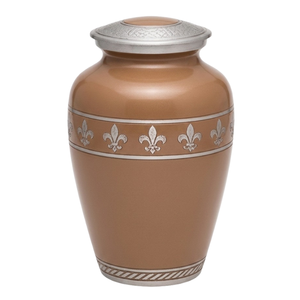 Urne funéraire personnalisable en aluminium pour adulte avec bande gravée, finition argentée et blanche, pour cendres humaines - Product Image 2