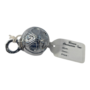 Decorative Hanging Brass Bell Silver Finish Metal Bell for <b>Home</b> Decor Door Wall Ornament Meditation Yoga Gift Item - Product Image 5