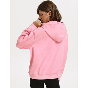 Sudadera con Capucha Personalizada ODM Rosa con Logotipo Frontal, Sudadera de Felpa de Algodón Premium para Hombre y Mujer, Ecológica, Informal, de Invierno, 370g, Resistente al Viento - Product Image 3