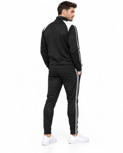 Ensemble de survêtement sportif en molleton noir pour homme Exoro, personnalisable, respirant, tenue de jogging, vêtements d'hiver - Product Image 2
