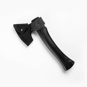 Hacha Tomahawk de Acero Forjado con Mango de Goma y Funda de Cuero para Supervivencia - Product Image 1