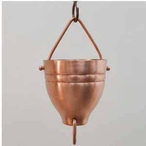 โซ่รับน้ำฝนแบบแขวนทำจากทองแดง ตกแต่งสวนภายนอก สไตล์เรียบง่าย - Product Image 4