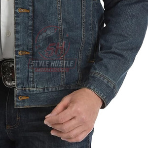 Chaqueta de mezclilla para hombre con logotipo personalizado de alta calidad a bajo precio, talla grande, transpirable, chaqueta de invierno personalizada para hombre - Product Image 4