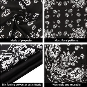 Foulard en satin tendance, bandana imprimé personnalisé, foulards floraux effet soie, foulard carré en satin pour cheveux, bandanas pour femmes - Product Image 2