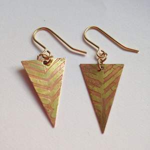 Bijoux de mode en cuivre et laiton de qualité supérieure, modèle 88, élégant, design exclusif tendance, durable, écologique, pour les fêtes - Product Image 1