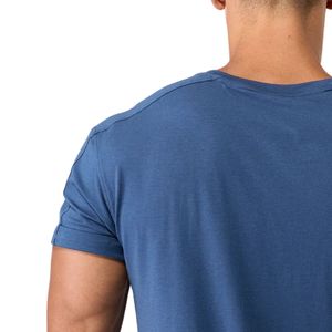 T-shirt Homme Bleu Royal Coupe Musclée en Coton Premium Col Rond Athlétique Entraînement Gym Fitness Sportswear Décontracté Haut de Gamme - Product Image 5