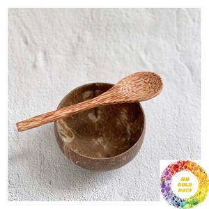 Cuillère en bois de coco naturel, faite à la main, ustensile de cuisine durable pour la décoration rustique de la maison, la salle à manger et les collections de cadeaux écologiques - Product Image 3