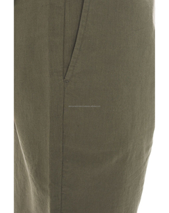 Lightweight Men's Solid Olive Green Casual Bermuda <b>Shorts</b> With Drawstring Closure Mid Waist Breathable Oxford Fabric Woven Style - Product Image 5