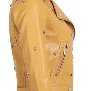 Veste en cuir de python sur mesure pour femme, motif peau de serpent de luxe, manteau de motard, vêtement d'extérieur tendance, service d'échantillons d'usine OEM ODM - Product Image 2