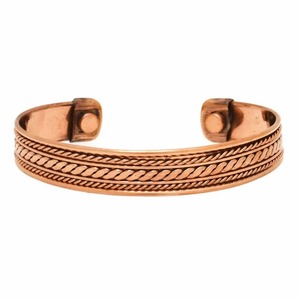 กำไลทองแดงแท้ 100% สีดำแบบเรียบง่าย ขัดเงา สำหรับผู้หญิง จากงานฝีมืออินเดีย - Product Image 2