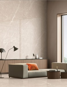 Carrelage pour sol et mur en marbre blanc cassé 1200x1800, dalle en porcelaine grand format, surface décorative intérieure - Product Image 6