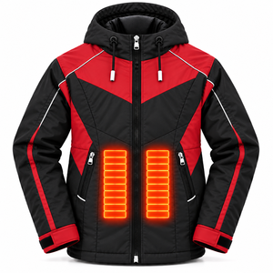 Custom USB Heated <b>Jacket</b> Men Women Winter Outdoor Hooded Thermal Coat Battery Powered <b>Smart</b> Temperature Control - Product Image 1