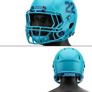 Premium <b>ABS</b> Polycarbonate American Football Mask Helmet 320 GSM Matte Gold Custom Heat Transfer Logo - Product Image 6