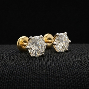 ต่างหูเพชรทรงบริลเลียนต์ 3 กะรัต รับรองโดย IGI ทองคำขาว 14K เครื่องประดับชั้นดีสำหรับผู้ชาย/ผู้หญิง สำหรับงานปาร์ตี้ - Product Image 3