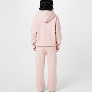 Women's Custom Logo Winter <b>Hooded</b> Anti-Wrinkle Tracksuit Set Pullover <b>Jumper</b> Ankle-Length Sweatpants Leisurewear Low MOQ Casual - Product Image 4