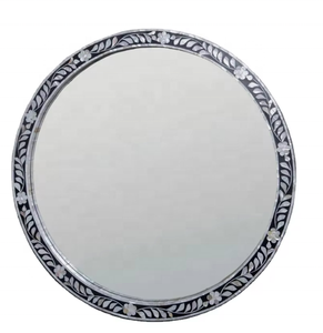 Espejo de pared decorativo de resina de madera moderno hecho a mano de alta calidad, incrustaciones de fregona de hueso para boda, decoración de Pascua, precio al por mayor disponible - Product Image 1