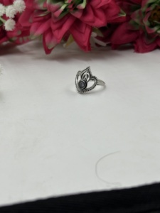 Handmade <b>Crown</b> Set In Silver Plated Amethyst <b>Ring</b> Vintage Round Shape Statement <b>Ring</b> For Women - Product Image 4