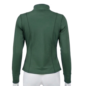 เสื้อแจ็คเก็ตถักไหมพรมคอตั้ง แขนยาว สีเขียว สำหรับผู้หญิง แบบซิปเต็มตัว ระบายอากาศได้ดี กันน้ำ มีซับใน สีพื้น เหมาะสำหรับใส่ในฤดูใบไม้ร่วงและฤดูหนาว - Product Image 4