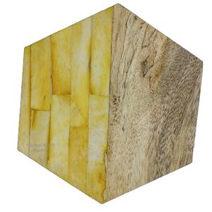 Sous-verres hexagonaux de luxe en liège et bois, personnalisables, avec incrustation de os jaune, en MDF, pour sublimation automobile, supports vierges en pierre, écologiques, vente en gros - Product Image 2