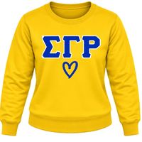 Sweat-shirt à col rond jaune pour femmes Sigma Gamma Rho, avec motif graphique de lettres grecques personnalisées, pull décontracté, mode universitaire, streetwear