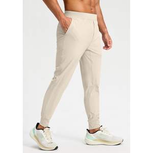 2025 pantalon de survêtement léger pour hommes avec poches à fermeture éclair vêtements de gymnastique d'entraînement athlétique pour piste de golf running-Bone M - Product Image 3