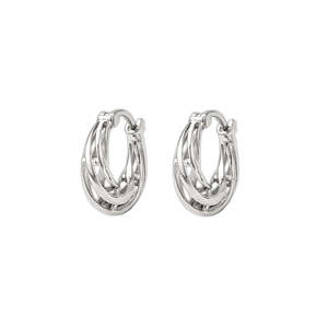 ELEGANT 925 STERLING SILVER PLATED HOOP <b>EARRINGS</b> FOR WOMEN BOHEMIAN FASHION JEWELRY PERFECT ANNIVERSARY GIFT LIGHTWEIGHT STYLE - Product Image 3
