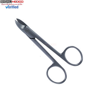 กรรไกรตัดเยื่อแบบโค้ง Beebee Crown ขนาด 4.25 / 10.5 ซม. สำหรับงานผ่าตัดทางทันตกรรม ใช้งานด้วยมือ ตัดเนียน ใช้ในคลินิก - Product Image 5