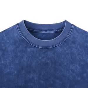 เสื้อยืดโอเวอร์ไซส์ยูนิเซ็กซ์ ล้างสีแบบแอซิด ผ้าคอตตอนหนา 100% สไตล์วินเทจ สตรีทแวร์ เสื้อเปล่า รับสกรีนลายตามสั่ง โรงงานผลิตแบบ OEM ODM - Product Image 3
