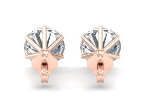REYES Genuine 925 Sterling Silver Moissanite Fine Jewelry New Design Round Cut 2.6 Carat Moissanite Stud Earrings Jewelry - Product Image 4
