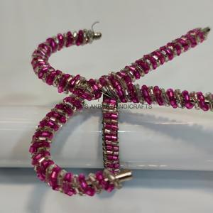 Anneaux de serviette en métal perlé multicolores avec poignée parapluie, décoratifs pour tables de mariage, de fêtes et de dîner - Vente en gros - Product Image 5