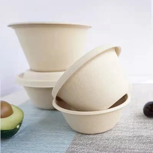 Bol rond en bagasse biodégradable avec couvercle, non blanchi, écologique, pour plats à emporter, 32 oz, salades, nouilles, pâtes, collations, restaurants, cuisines nomades - Product Image 5