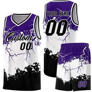 Vêtements de sport en polyester à séchage rapide, uniforme de basket-ball confortable de haute qualité, impression de logo personnalisée, uniforme de basket-ball - Product Image 1
