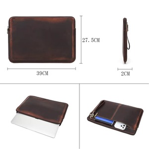 Funda para Portátil de Cuero Genuino con Correa de Hombro, Duradera, Ecológica y Protectora para Trabajo, Negocios y Viajes LS-0284, Gran Venta - Product Image 3
