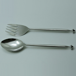 Cuillère à salade en acier inoxydable avec poignée noire antique, accessoires pour la maison et la cuisine, gadgets pour hôtels, best-seller, décoration de table - Product Image 5