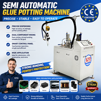 Máquina de envasado de pegamento AB de dos componentes semiautomática con certificación CE, con sistema de dosificación y mezcla para epoxi y silicona
