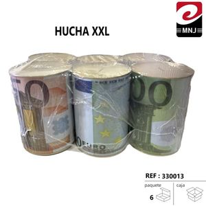 Salvadanaio XXL in plastica con design euro per bambini - Product Image 1