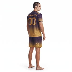 Ensemble de maillots de football pour hommes, logo personnalisé, uniforme de football, shorts, vêtements de sport pour l'entraînement en équipe, vente en gros - Product Image 2