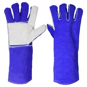Gants de soudage en cuir de vachette renforcé de haute qualité, flexibles et résistants à la chaleur, équipement de protection pour soudeurs industriels - Product Image 6