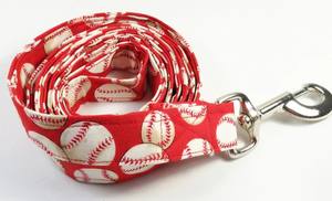 สายจูงสัตว์เลี้ยงลายเบสบอล, สายจูงสุนัข, สายจูงสุนัขลายเบสบอลสีแดง, สายจูงแบบสปอร์ต, สายจูงสุนัข - Product Image 3